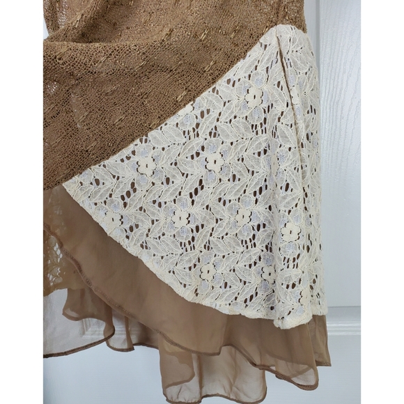 NWT A'reve lace hi low peplum tank top size M - Picture 5 of 8